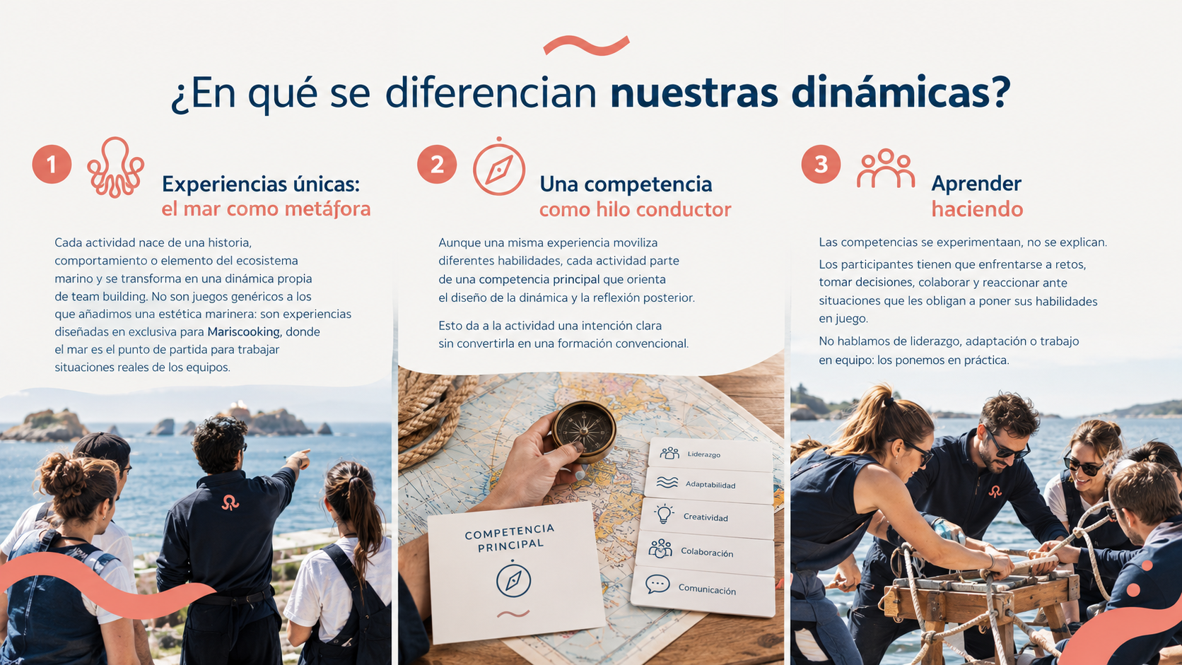 En qué se diferencian las dinámicas Mariscooking